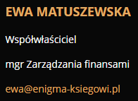 Dane kontaktowe do księgowej